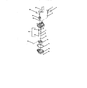 Carburetor Assembly Diagram and Parts List for 10247 8900001 AND UP Lawn Boy Lawn Mower